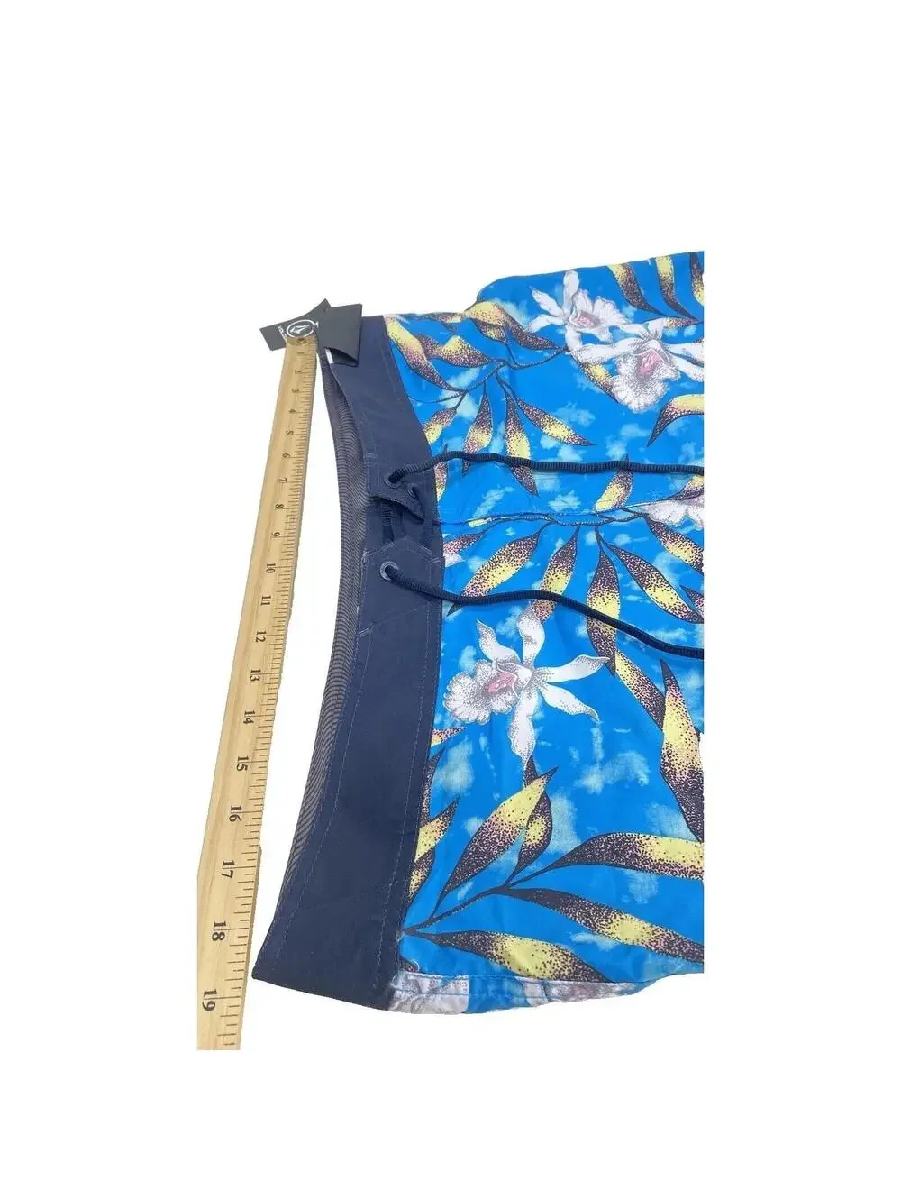 Mens Blue Swim Trunks Bathing Suit Bottoms Swimsuit Floral Brand New